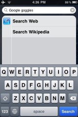 Spotlight can send web searches to Safari