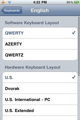 Setting the Layout for a Bluetooth Keyboard