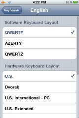 Setting the layout for a Bluetooth keyboard