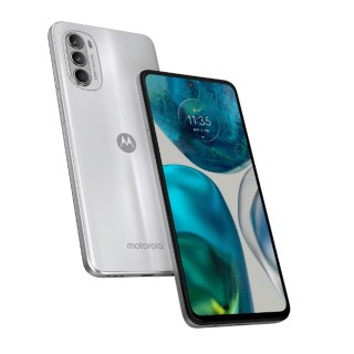 Moto G52 en gris carbón y blanco porcelana