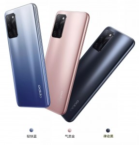 Oppo A55s 5G in three colors