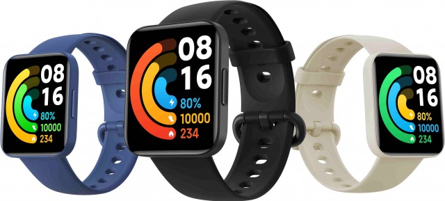 Poco Watch in blue, black and beige