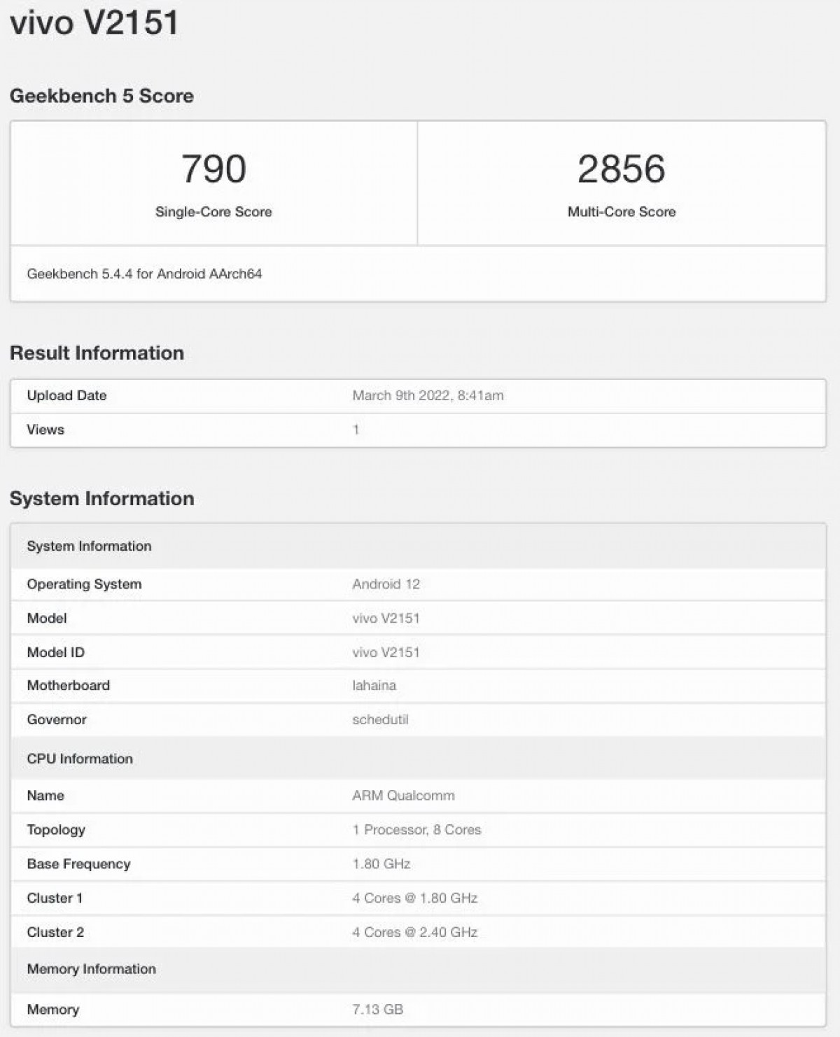 vivo T1 Pro 5G incoming next month, appears on Geekbench with SD778G