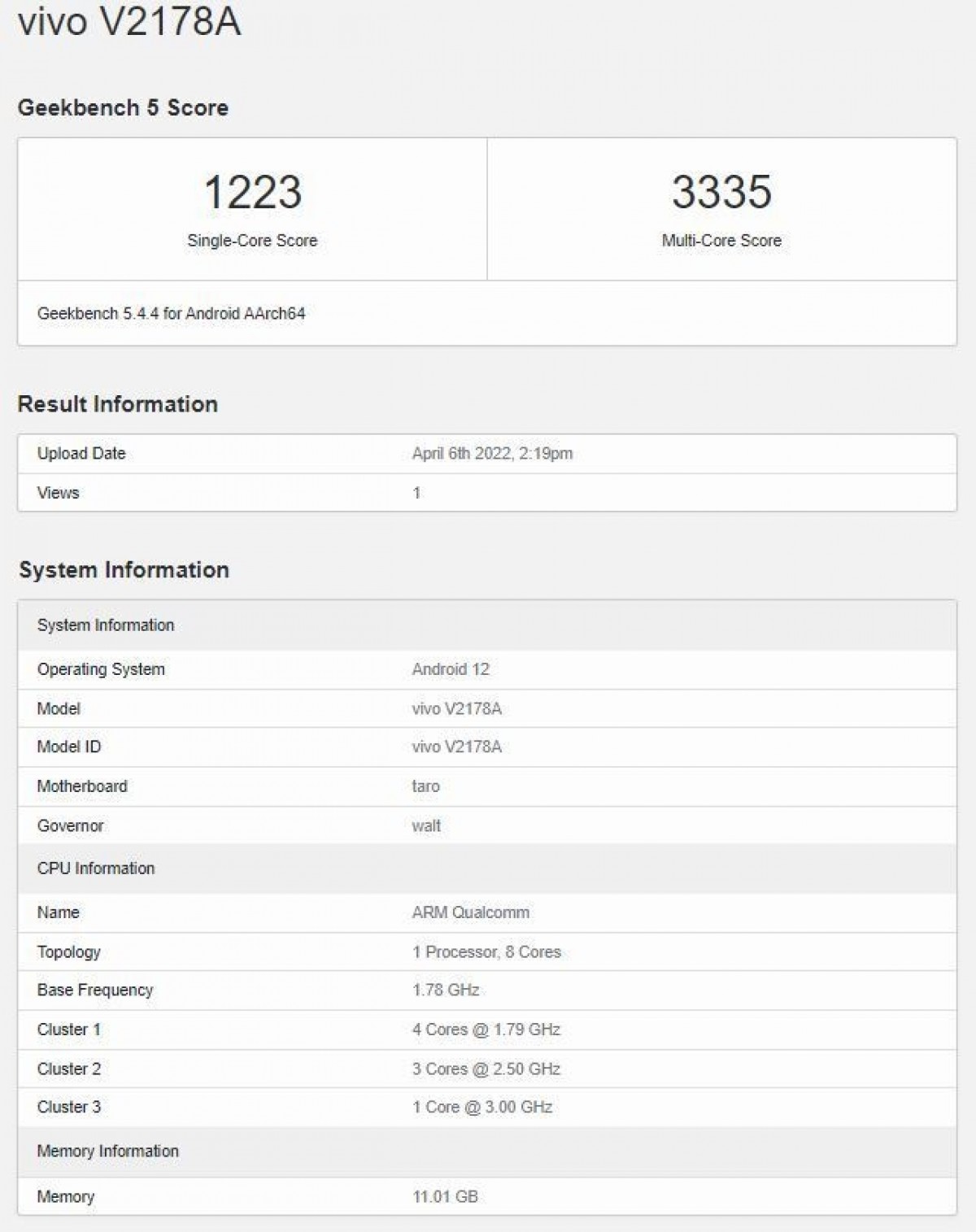 Vivo X Fold chipset confirmed on Geekbench, it is indeed Snapdragon 8 Gen 1