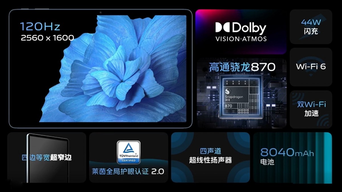 Presentación del vivo X Note de 7'' con SD 8 Gen 1 y cámara cuádruple, le sigue el vivo Pad con tecnología SD 870