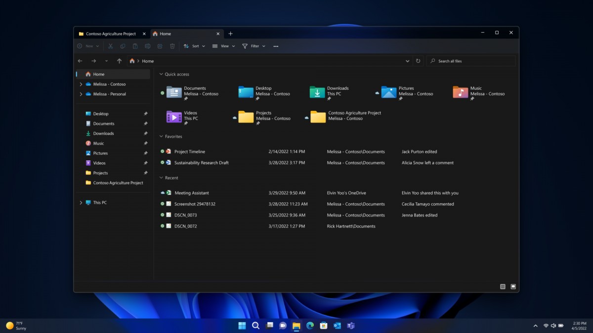 The Windows 11 File Explorer is getting tabs