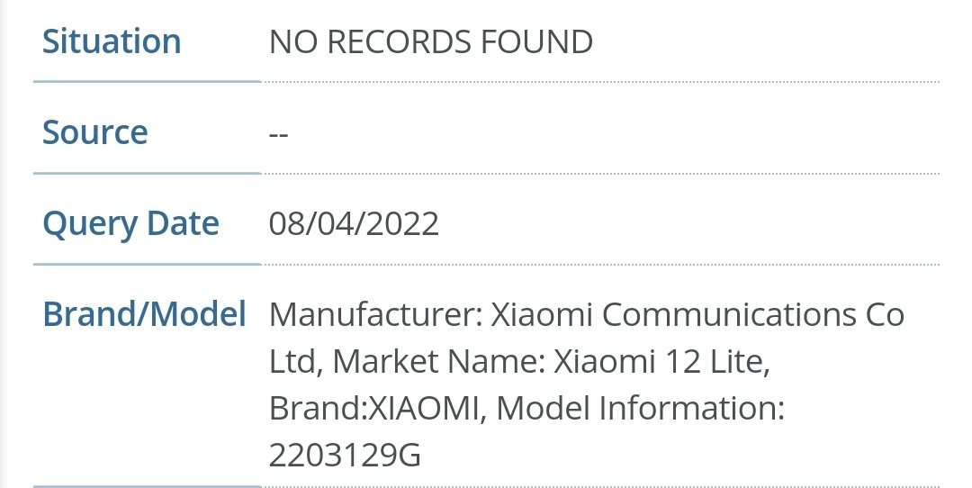 FCC reveals Xiaomi 12 Lite details as launch nears