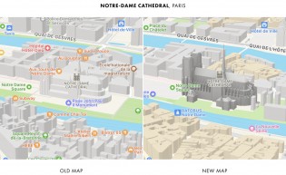 The improved Apple Maps data includes much more detailed 3D models