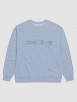 Camera Islands Crewneck Sweatshirt on dark and light