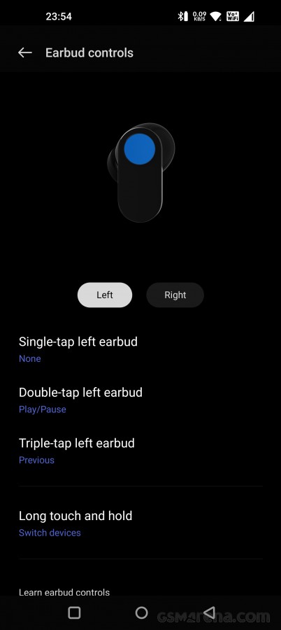 oneplus earbuds touch control