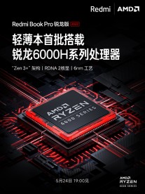 Processador Ryzen 6600H ou 6800H