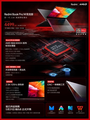 Destaques do RedmiBook Pro 14 2022 Ryzen Edition