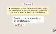 WhatsApp începe să lanseze reacții la mesaje către utilizatorii săi
