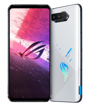 The current Asus ROG Phone 5 in white