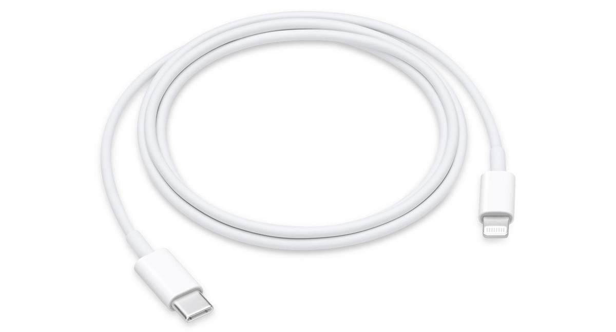 A USB-C to Lightning cable