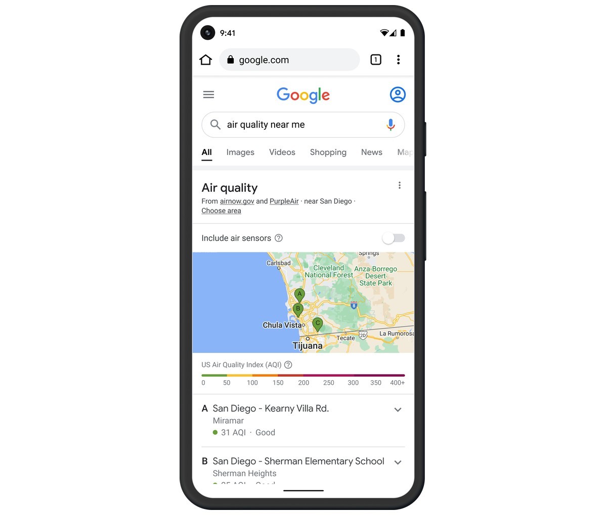 Google Maps now shows the air quality around you