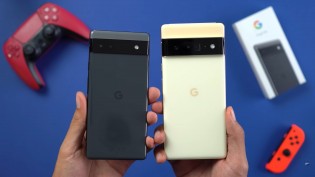 Google Pixel 6a (left) and Pixel 6 Pro (right)