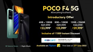 The Poco F4 launch agreement: ₹ 4,000 discount and extended warranty