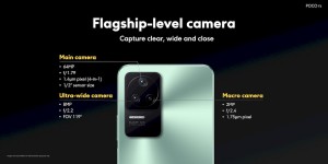 The 64MP main camera on the Poco F4 is the first in the family to have OIS
