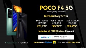 Poco F4 pricing and launch info for India