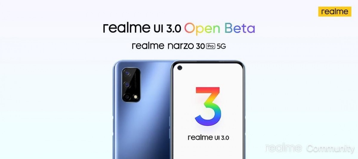 La version bêta ouverte de Realme UI 3.0 annoncée pour Narzo 30 Pro 5G