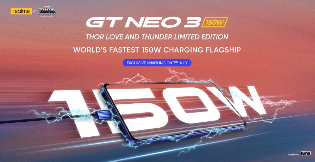 Realme GT Neo 3 150W Thor: Love and Thunder Coming July 7 