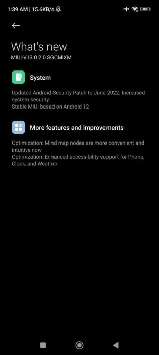 Android 12 for the Redmi Note 11