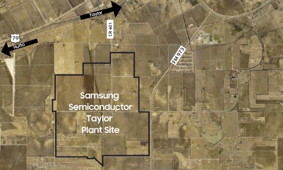 The site of Samsung's plant in Taylor, Texas