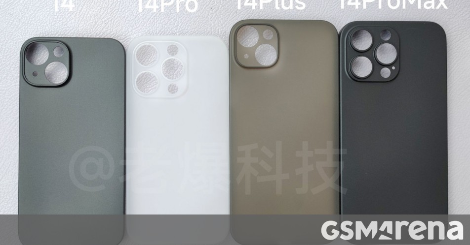Obudowy Apple iPhone 14 pokazują wycieki rozmiarów linii 2022, Pro Max ma nieco większą wyspę aparatu