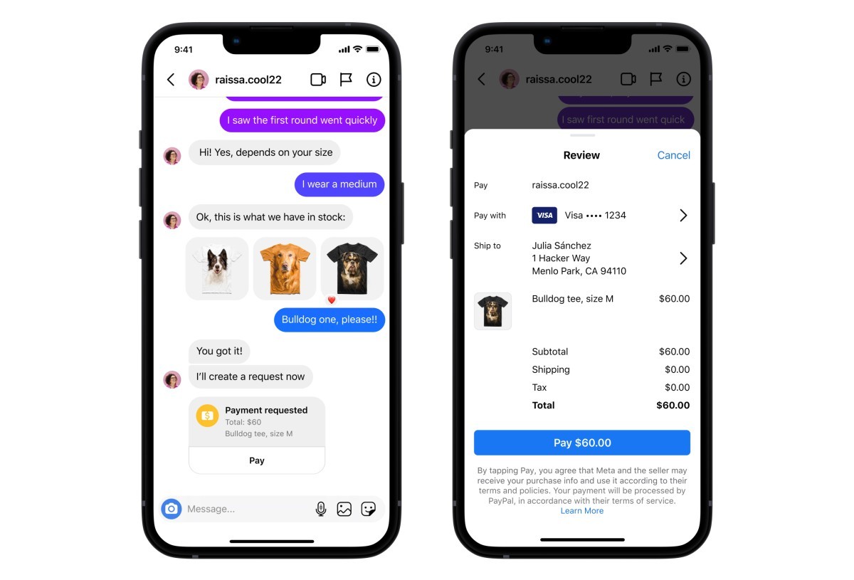Instagram now lets you buy stuff in chats