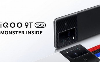 iQOO 9T's black color model appears in official teaser