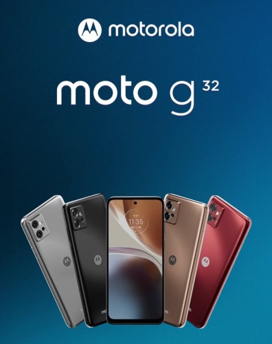 La superficie del Motorola Moto G32 dall’aspetto ufficiale appare con nuove opzioni di colore