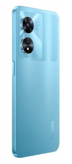 Oppo A97 5G in blue, black and pink