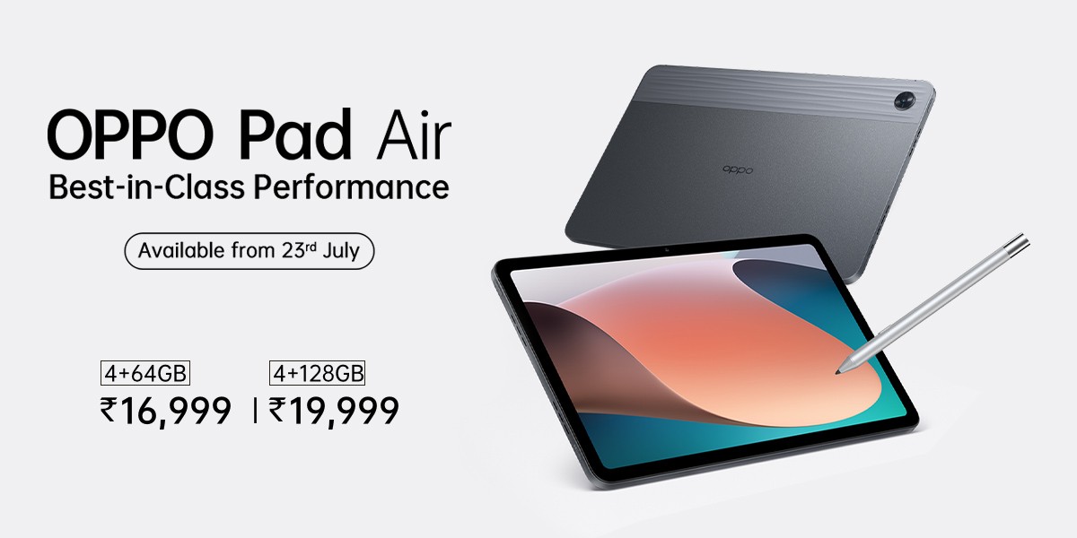 Oppo Pad Air sera lancé en Inde plus tard cette semaine, Oppo Enco X2 suivra la semaine prochaine