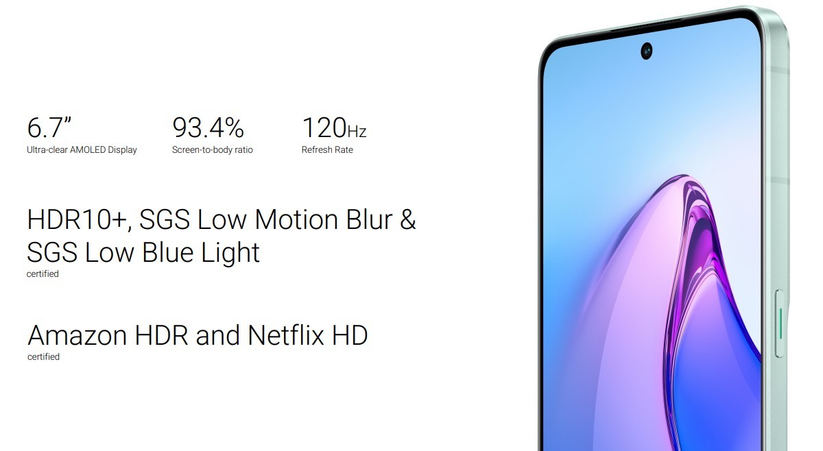 Oppo Reno8 Pro with a 6.7\