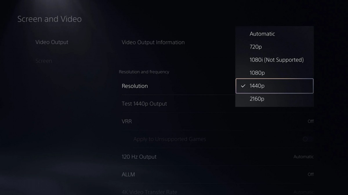 Sony adds 1440p support to the PS5 in the latest beta firmware