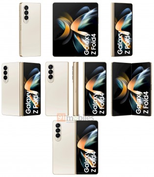 Samsung Galaxy Z Fold 4 in Beige (Leaked Image)