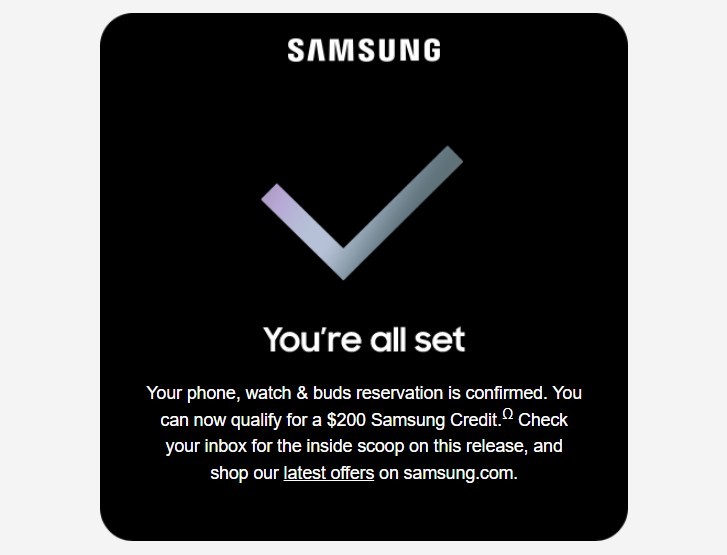 Vous pouvez déjà réserver un nouveau Galaxy Z pliable, Watch5 ou Buds, obtiendrez un crédit de 200 $ si vous le faites