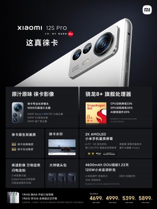 Xiaomi 12S Pro highlights and prices