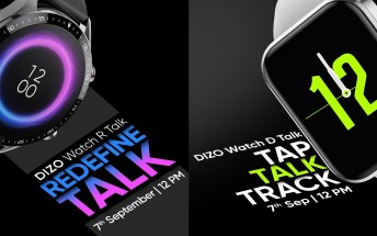 DIZO Watch R Talk and Watch D Talk are launching on September 7