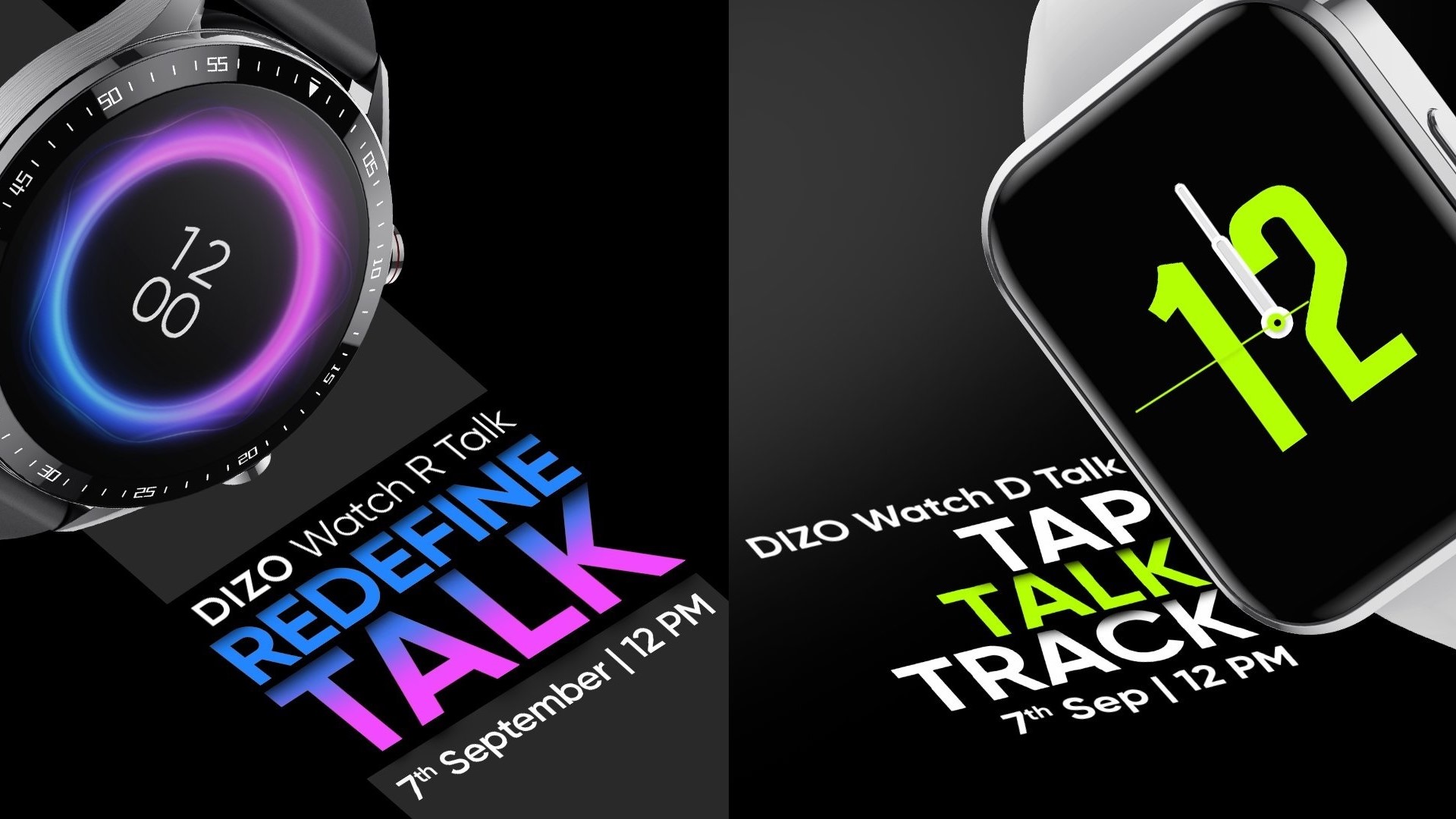 DIZO Watch R Talk and Watch D Talk are launching on September 7