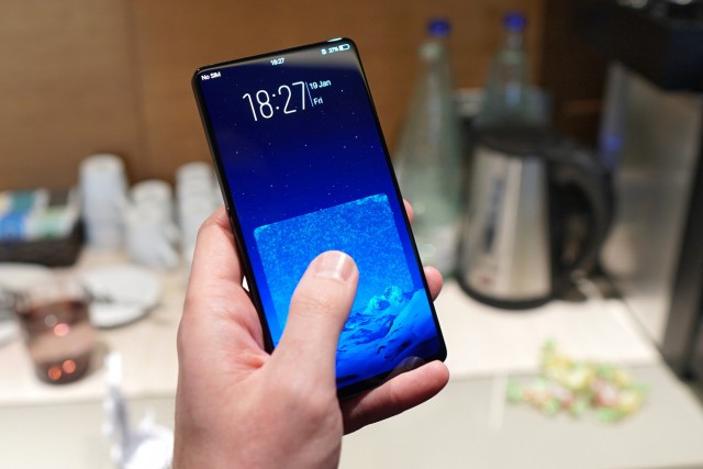 The vivo APEX concept phone had a massive fingerprint reader that covered almost half of the display