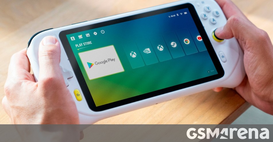 Images of Logitech and Tencent's cloud gaming handheld show it running Android