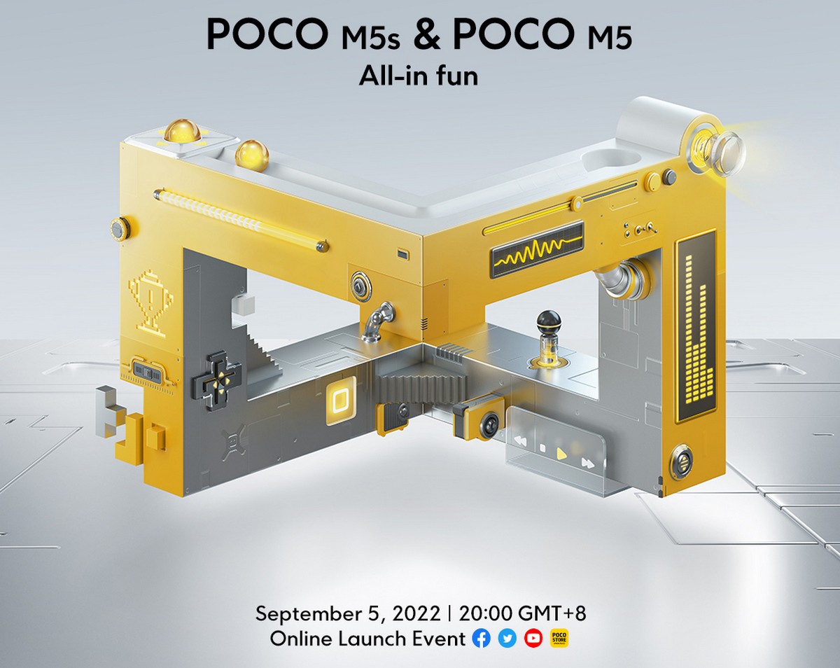 Poco M5 și M5s vor fi anunțate pe 5 septembrie, stocarea M5 și scurgeri de culori