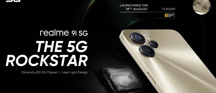 Realme 9i 5G is coming on August 18, design and specs revealed - Vimarsana News