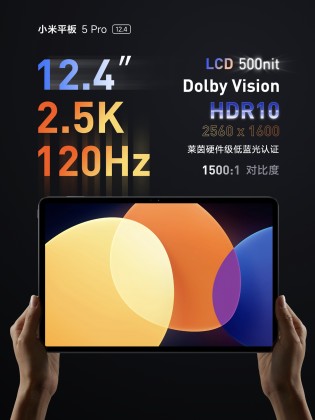 The new Xiaomi Pad 5 Pro has a larger 12.4\