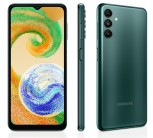 The new Samsung Galaxy A04s in green