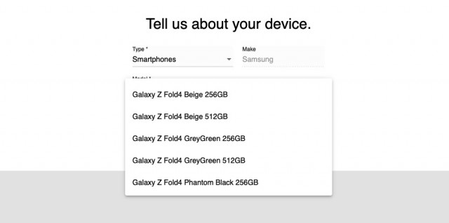 Galaxy Z Fold4 color options