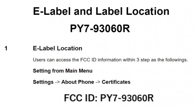 Sony Xperia 5 IV FCC label