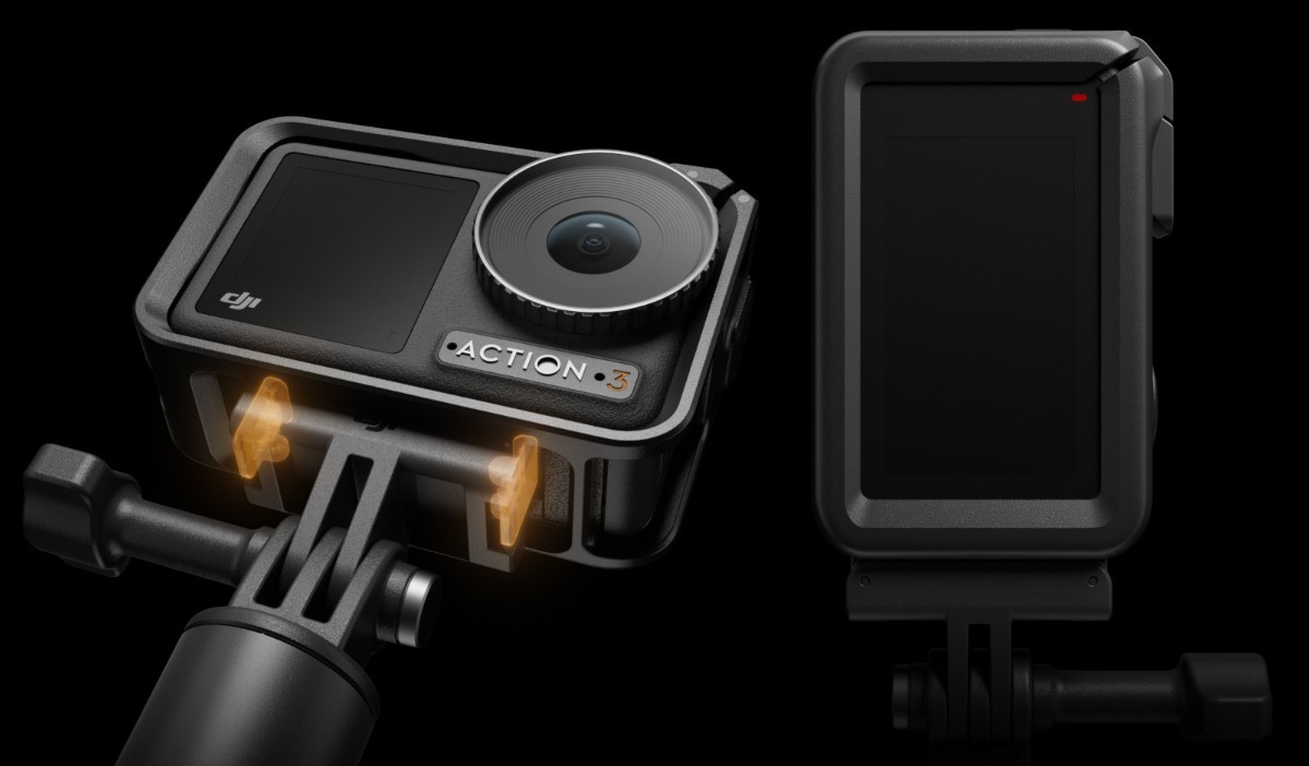 The DJI Osmo Action 3 is a non-modular camera with a long battery life even in freezing temperatures